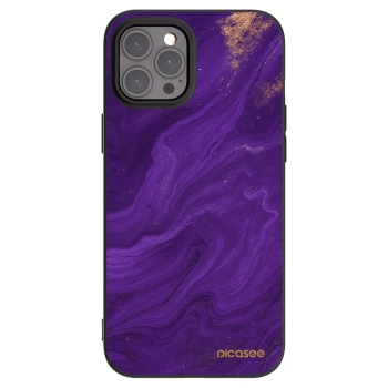 Picasee Μαύρη θήκη σιλικόνης για Apple iPhone 12 Pro Max - Purple