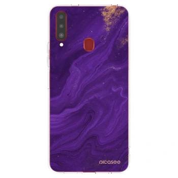 Picasee διαφανής θήκη σιλικόνης Samsung Galaxy A20s - Purple