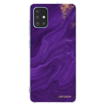 Picasee διαφανής θήκη σιλικόνης Samsung Galaxy M51 M515F - Purple