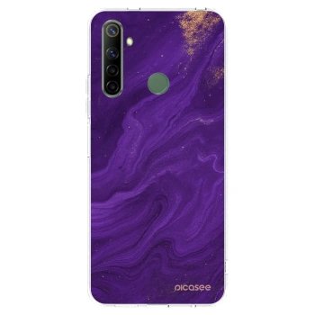 Picasee διαφανής θήκη σιλικόνης Realme 6i - Purple