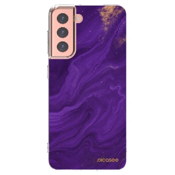 Picasee διαφανής θήκη σιλικόνης Samsung Galaxy S21 5G G991B - Purple