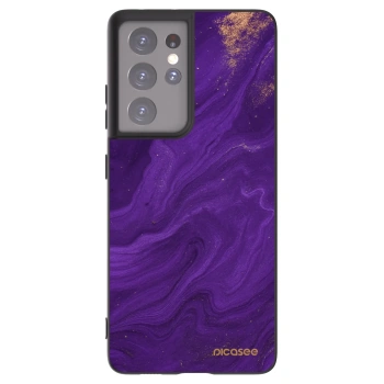 Picasee Μαύρη θήκη σιλικόνης για Samsung Galaxy S21 Ultra 5G G998B - Purple