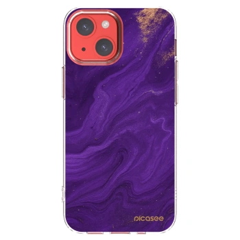 Picasee διαφανής θήκη σιλικόνης Apple iPhone 13 mini - Purple