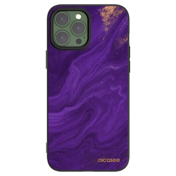 Picasee Μαύρη θήκη σιλικόνης για Apple iPhone 13 Pro Max - Purple
