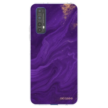 Picasee διαφανής θήκη σιλικόνης Realme 7 - Purple