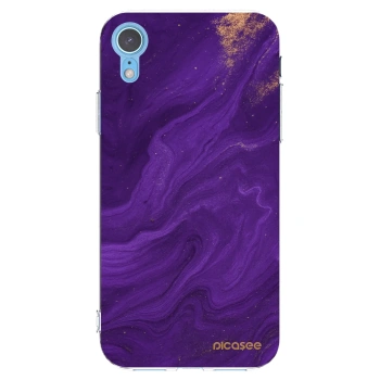 Picasee διαφανής θήκη σιλικόνης Apple iPhone XR - Purple
