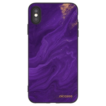 Picasee Μαύρη θήκη σιλικόνης για Apple iPhone XS Max - Purple