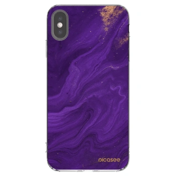 Picasee διαφανής θήκη σιλικόνης Apple iPhone XS Max - Purple