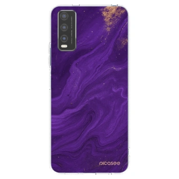 Picasee διαφανής θήκη σιλικόνης Vivo Y20s - Purple