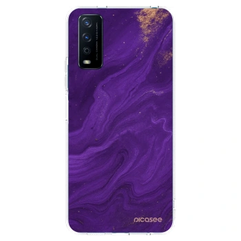Picasee διαφανής θήκη σιλικόνης Vivo Y11s - Purple