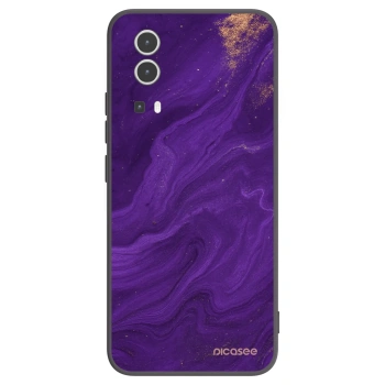 Picasee Μαύρη θήκη σιλικόνης για Vivo Y72 5G - Purple