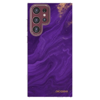 Picasee διαφανής θήκη σιλικόνης Samsung Galaxy S22 Ultra 5G - Purple