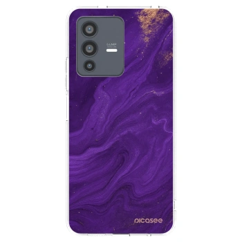 Picasee διαφανής θήκη σιλικόνης Vivo V23 5G - Purple
