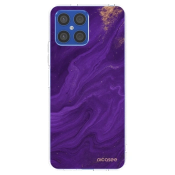 Picasee διαφανής θήκη σιλικόνης Honor X8 4G - Purple