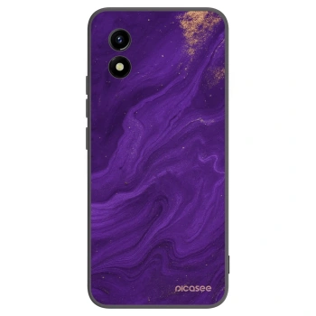 Picasee Μαύρη θήκη σιλικόνης για Vivo Y01 - Purple