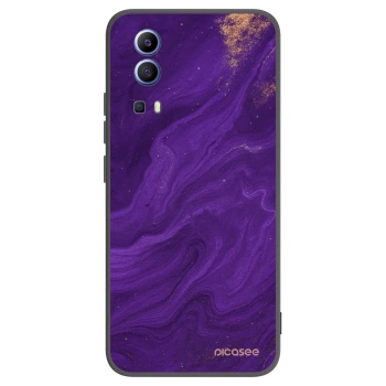 Picasee Μαύρη θήκη σιλικόνης για Vivo Y52 5G - Purple