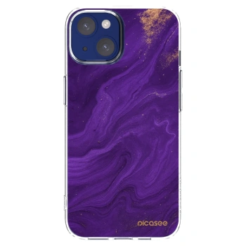 Picasee διαφανής θήκη σιλικόνης Apple iPhone 14 - Purple