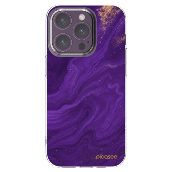 Picasee διαφανής θήκη σιλικόνης Apple iPhone 14 Pro - Purple