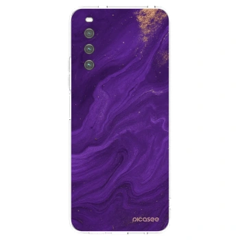 Picasee διαφανής θήκη σιλικόνης Sony Xperia 10 IV 5G - Purple
