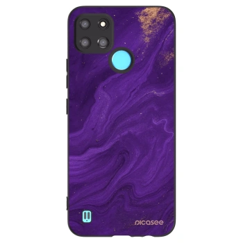 Picasee Μαύρη θήκη σιλικόνης για Realme C21Y - Purple