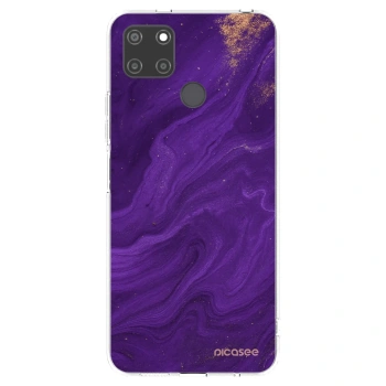 Picasee διαφανής θήκη σιλικόνης Realme C21Y - Purple