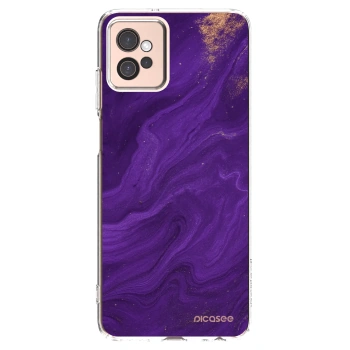 Picasee διαφανής θήκη σιλικόνης Motorola Moto G32 - Purple