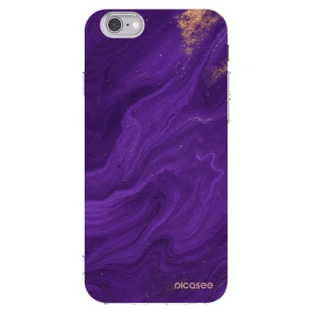 Picasee διαφανής θήκη σιλικόνης Apple iPhone 6/6S - Purple