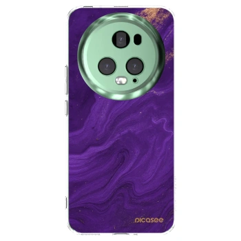 Picasee διαφανής θήκη σιλικόνης Honor Magic5 Pro - Purple