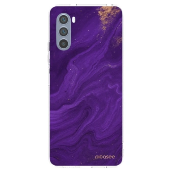 Picasee διαφανής θήκη σιλικόνης Motorola Moto G62 - Purple