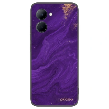 Picasee Μαύρη θήκη σιλικόνης για Realme C33 (2023) - Purple