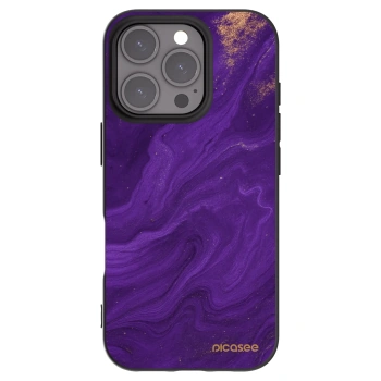 Picasee Μαύρη θήκη σιλικόνης για Apple iPhone 16 Pro - Purple