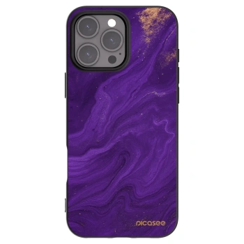 Picasee Μαύρη θήκη σιλικόνης για Apple iPhone 16 Pro Max - Purple