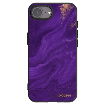 Picasee Μαύρη θήκη σιλικόνης για Apple iPhone 16e - Purple