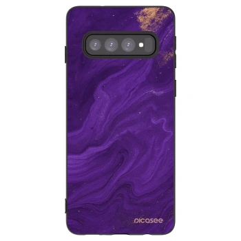 Picasee Μαύρη θήκη σιλικόνης για Samsung Galaxy S10 G973 - Purple