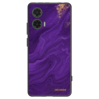 Picasee Μαύρη θήκη σιλικόνης για Motorola Moto G35 5G - Purple