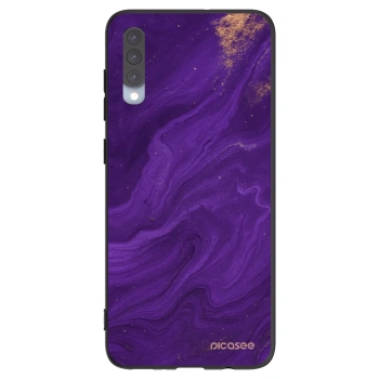 Picasee Μαύρη θήκη σιλικόνης για Samsung Galaxy A70 A705F - Purple