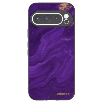 Picasee Μαύρη θήκη σιλικόνης για Google Pixel 9 Pro XL - Purple