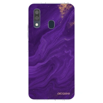 Picasee διαφανής θήκη σιλικόνης Samsung Galaxy A40 A405F - Purple