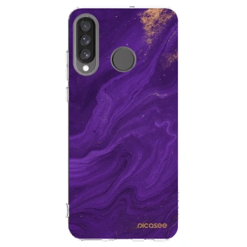 Picasee διαφανής θήκη σιλικόνης Huawei P30 Lite - Purple