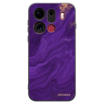 Picasee Μαύρη θήκη σιλικόνης για OPPO Find X9 Pro - Purple