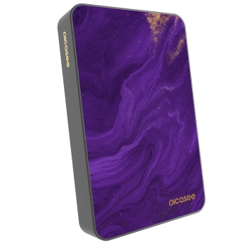 Picasee Powerbank με MagSafe 10 000 mAh Γκρί - Purple