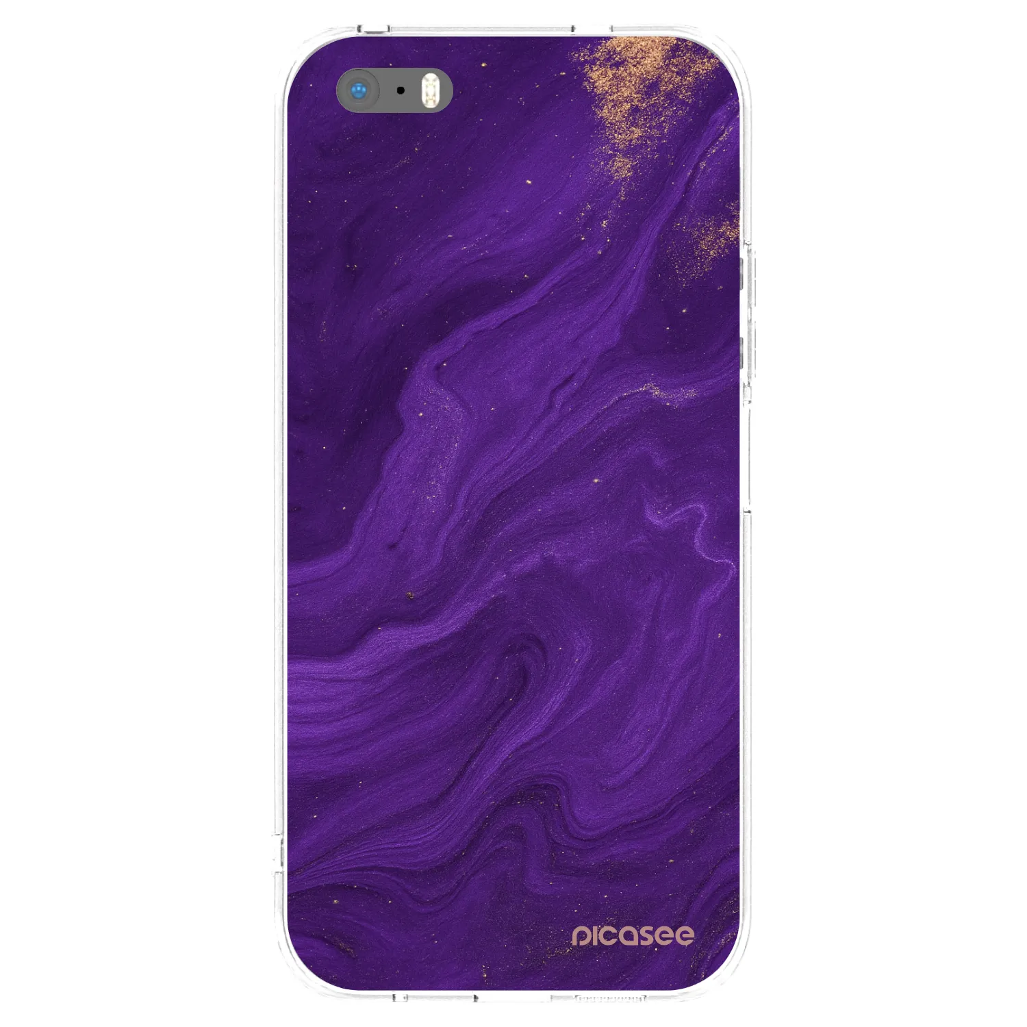 Picasee διαφανής θήκη σιλικόνης Apple iPhone 5/5S/SE - Purple