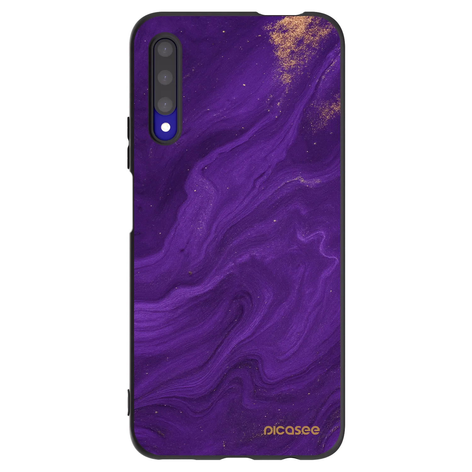Picasee Μαύρη θήκη σιλικόνης για Honor 9X Pro - Purple