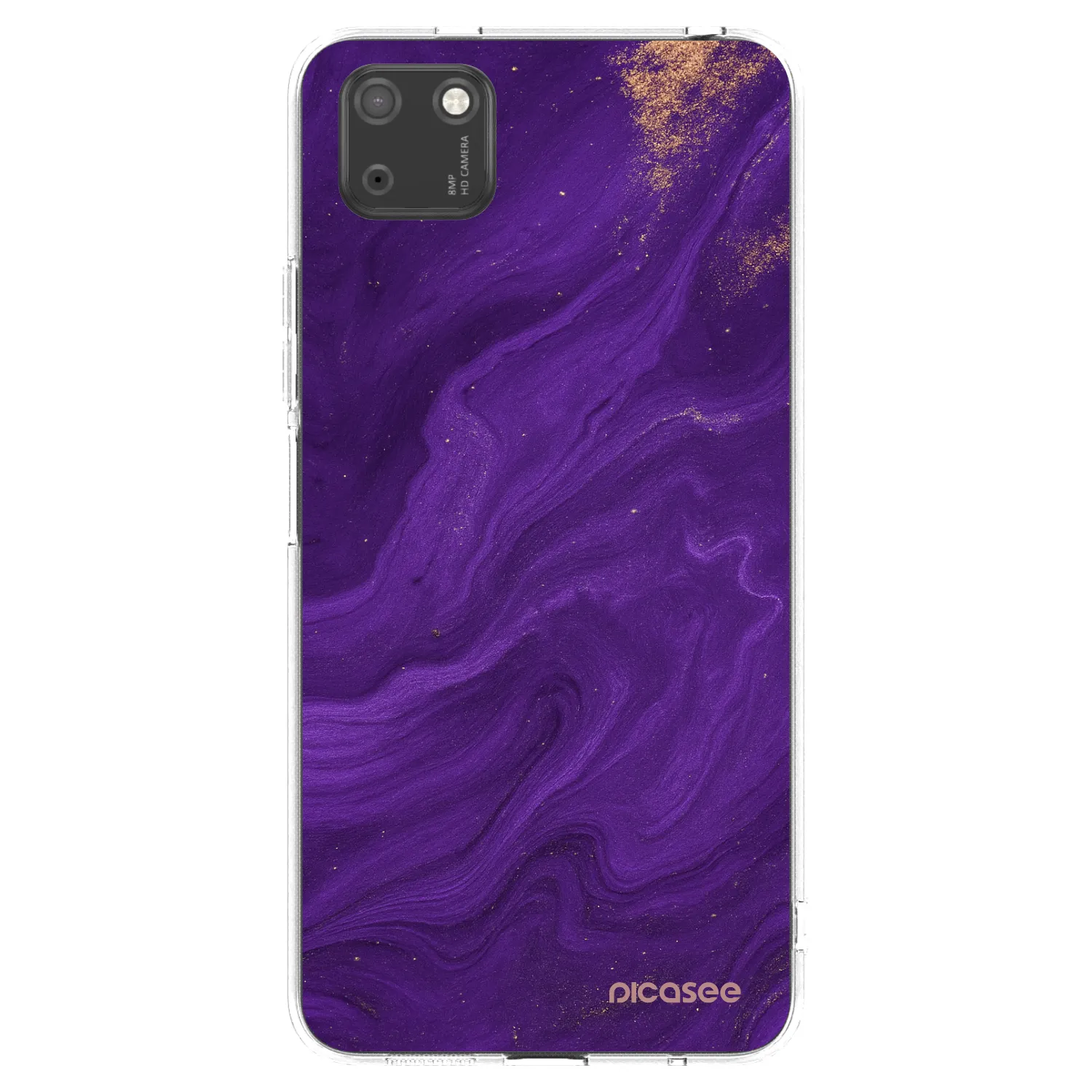Picasee διαφανής θήκη σιλικόνης Huawei Y5P - Purple