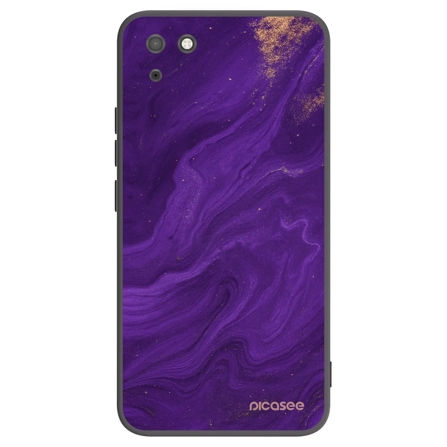 Picasee Μαύρη θήκη σιλικόνης για Huawei Y5P - Purple