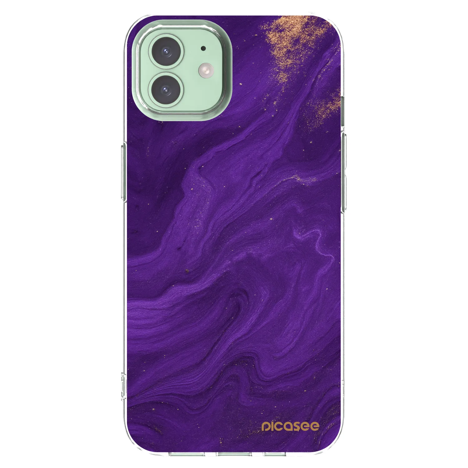 Picasee διαφανής θήκη σιλικόνης Apple iPhone 12 - Purple
