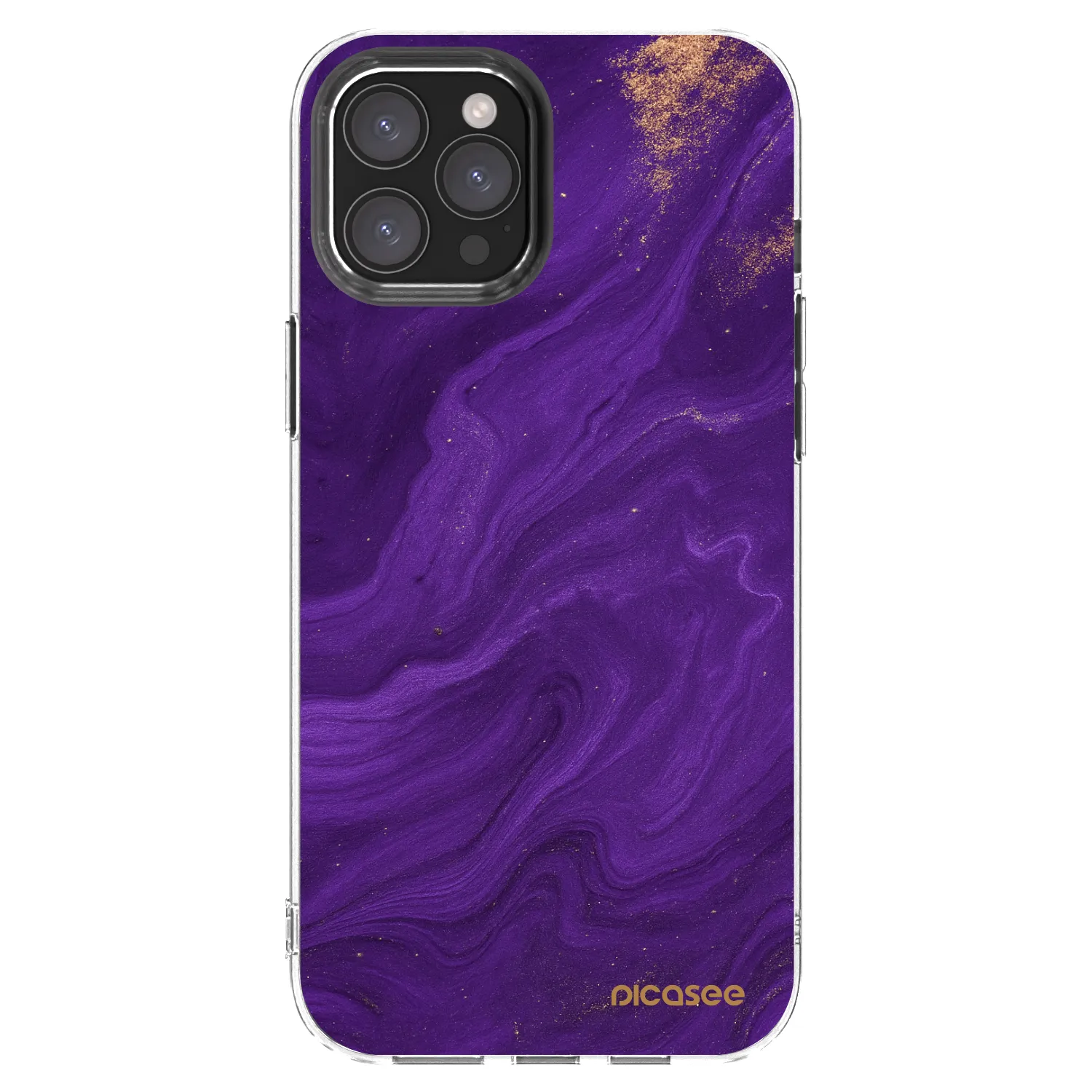 Picasee διαφανής θήκη σιλικόνης Apple iPhone 12 Pro Max - Purple
