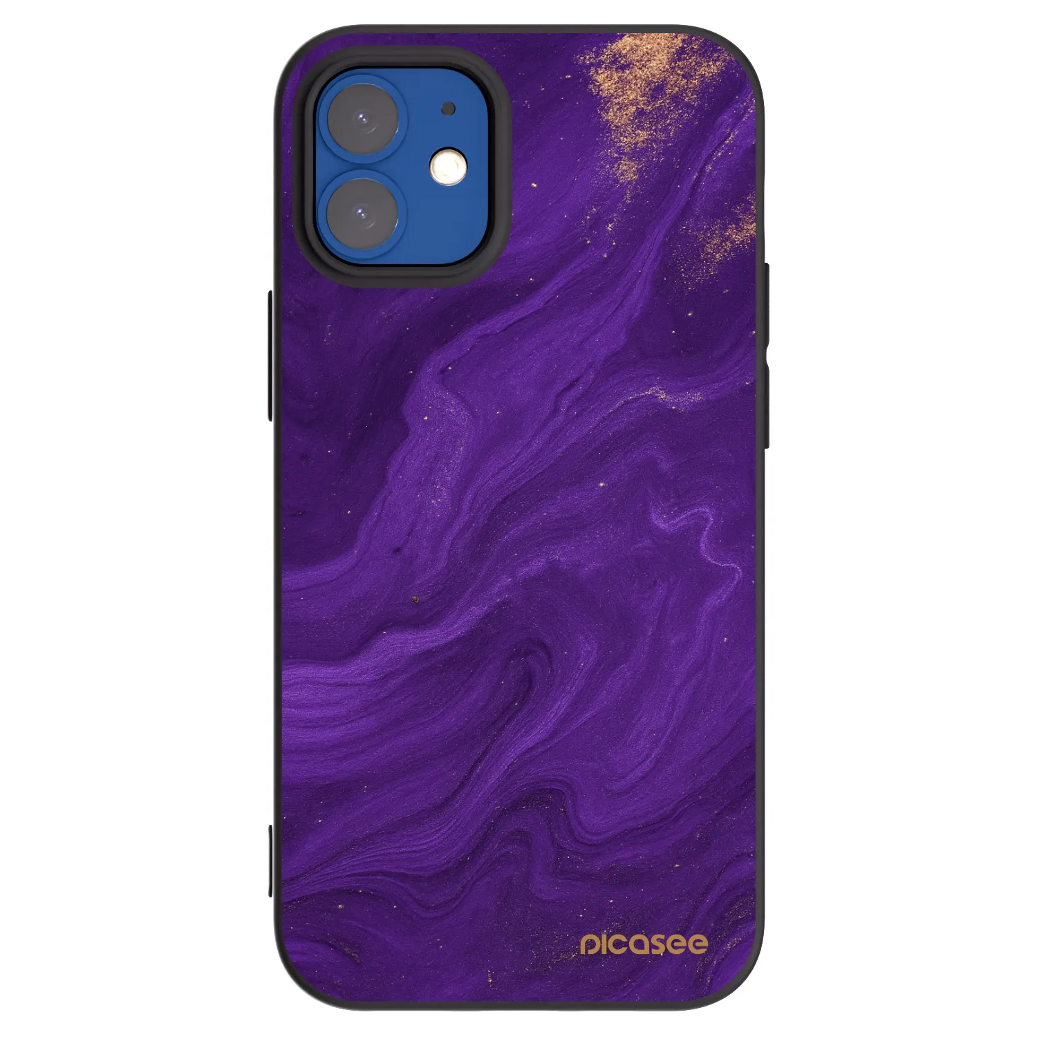 Picasee Μαύρη θήκη σιλικόνης για Apple iPhone 12 mini - Purple