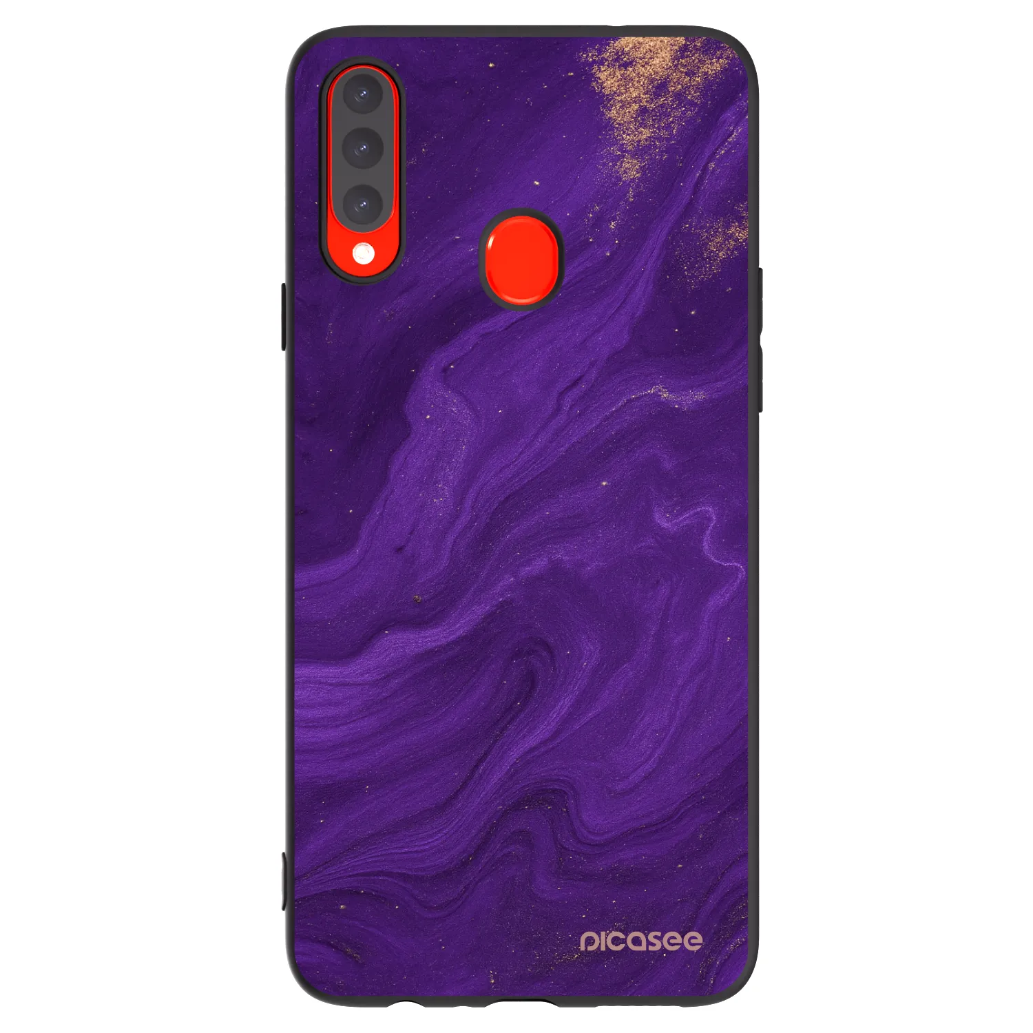 Picasee Μαύρη θήκη σιλικόνης για Samsung Galaxy A20s - Purple