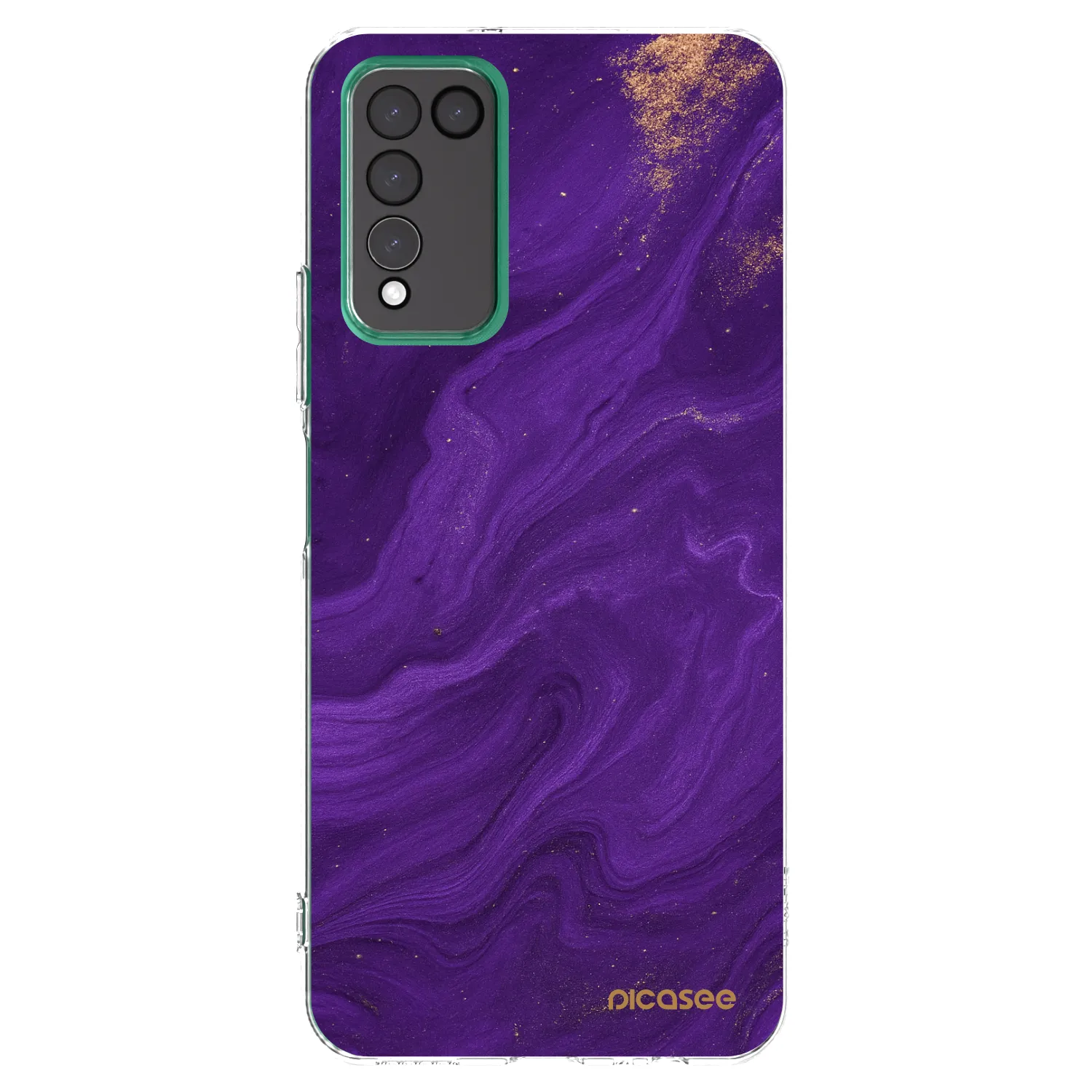 Picasee διαφανής θήκη σιλικόνης Honor 10X Lite - Purple
